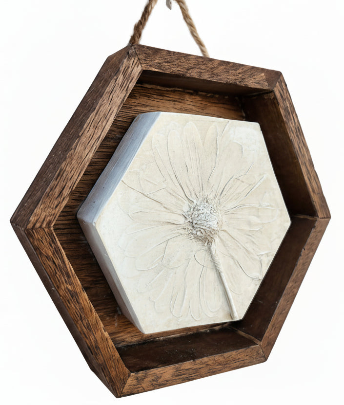 Plaster Botanical Bas Relief Artwork