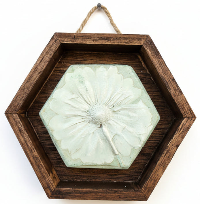 Plaster Botanical Bas Relief Artwork