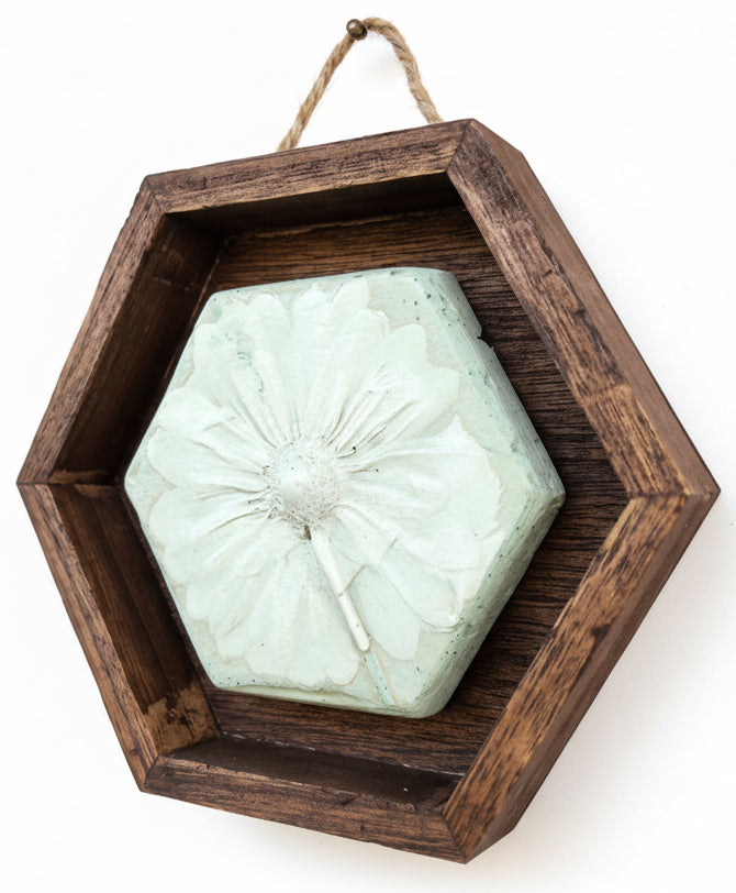 Plaster Botanical Bas Relief Artwork