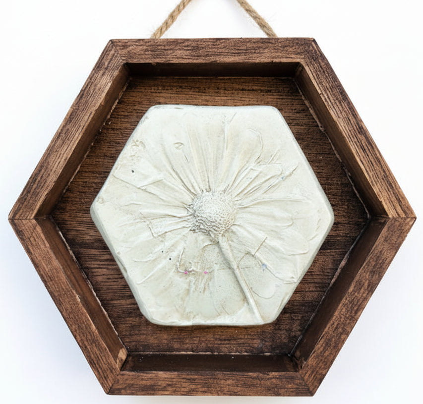Plaster Botanical Bas Relief Artwork