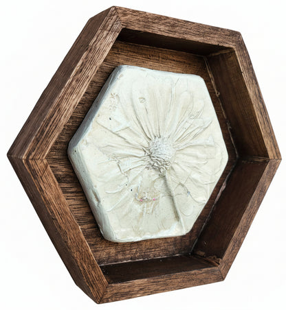 Plaster Botanical Bas Relief Artwork