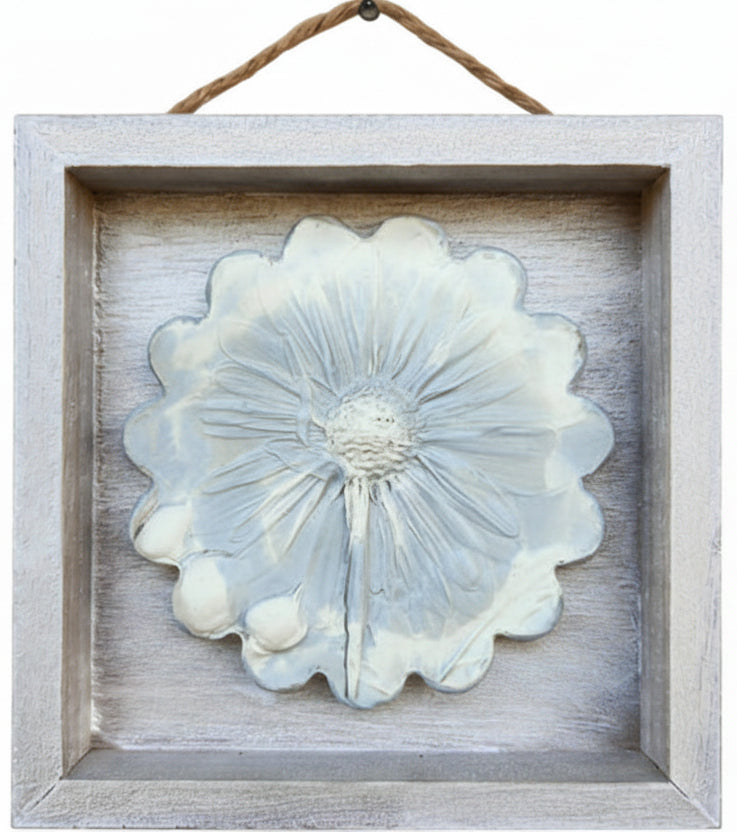 Plaster Botanical Bas Relief Artwork