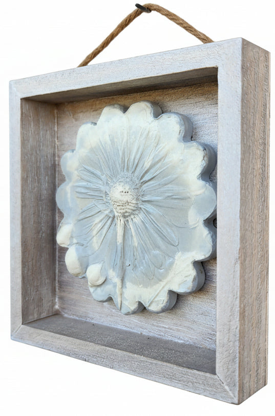 Plaster Botanical Bas Relief Artwork