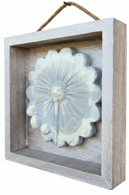 Plaster Botanical Bas Relief Artwork