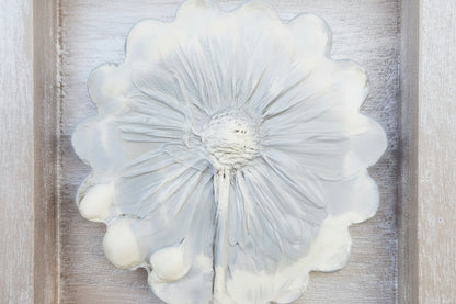 Plaster Botanical Bas Relief Artwork