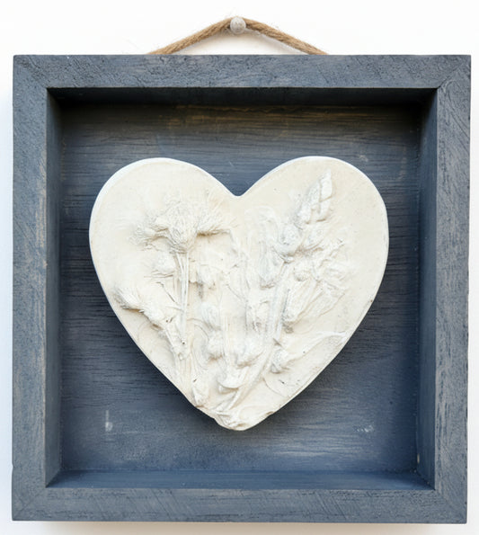Plaster Botanical Bas Relief Artwork