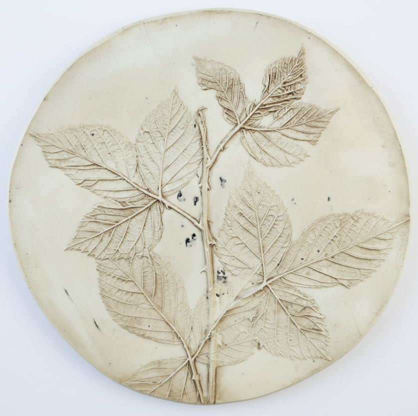 Plaster Botanical Bas Relief Artwork