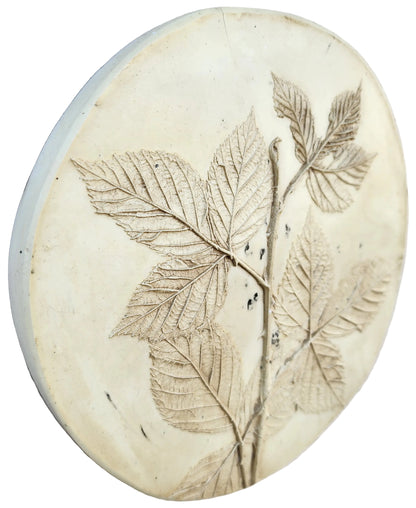 Plaster Botanical Bas Relief Artwork