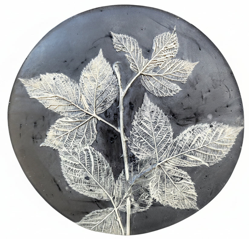 Plaster Botanical Bas Relief Artwork