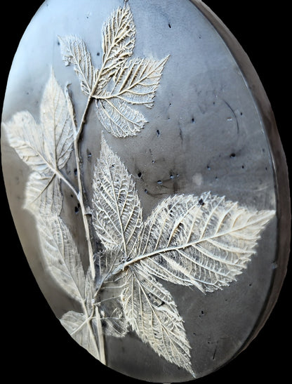 Plaster Botanical Bas Relief Artwork