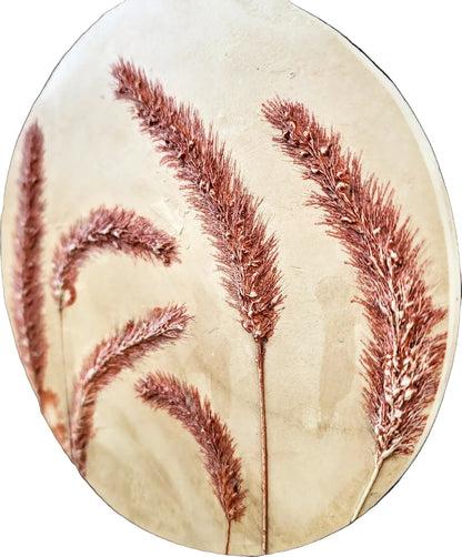 Plaster Botanical Bas Relief Artwork