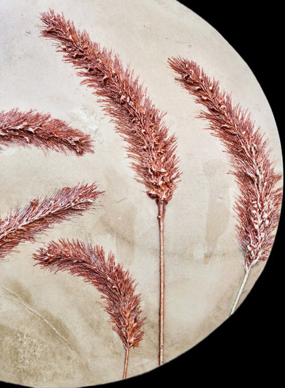 Plaster Botanical Bas Relief Artwork