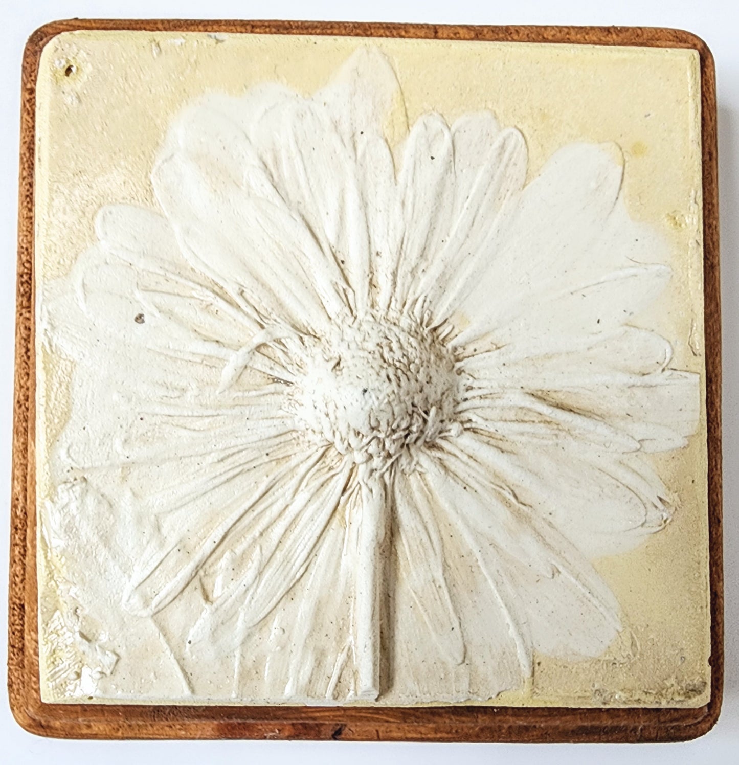 Plaster Botanical Bas Relief Artwork