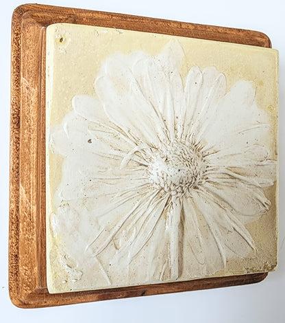 Plaster Botanical Bas Relief Artwork
