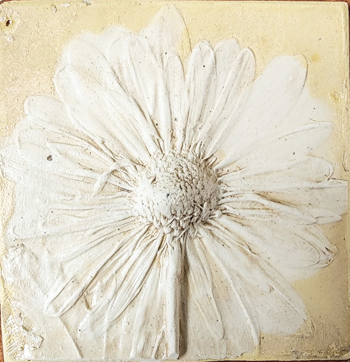 Plaster Botanical Bas Relief Artwork