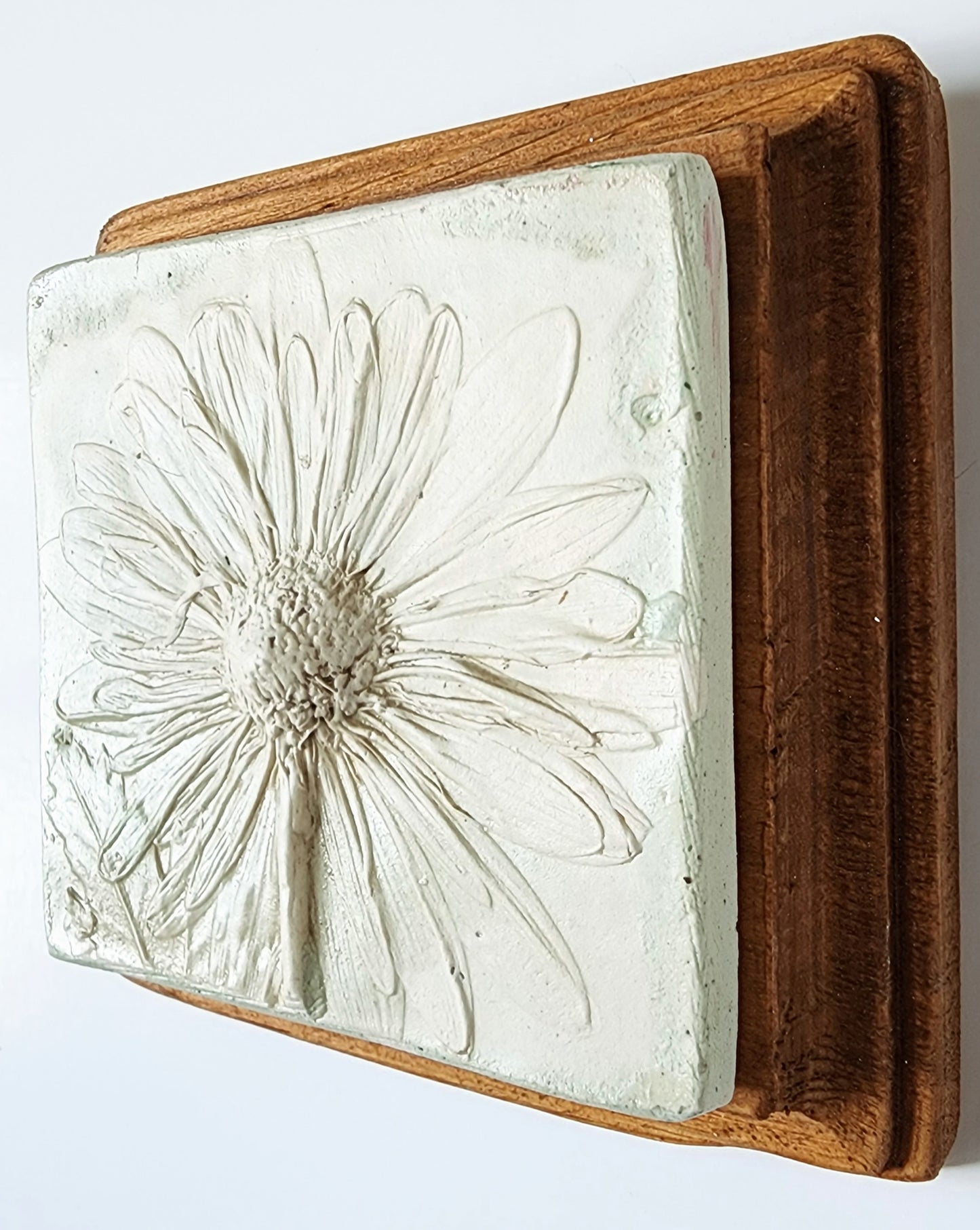 Plaster Botanical Bas Relief Artwork