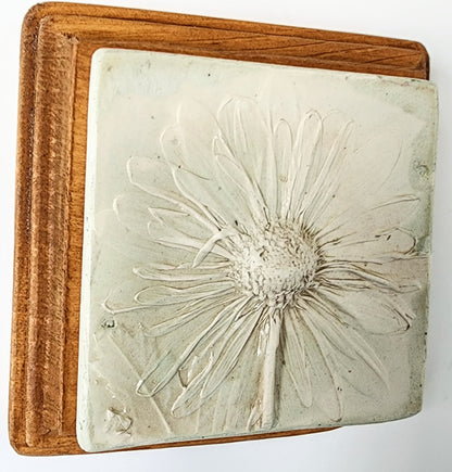 Plaster Botanical Bas Relief Artwork