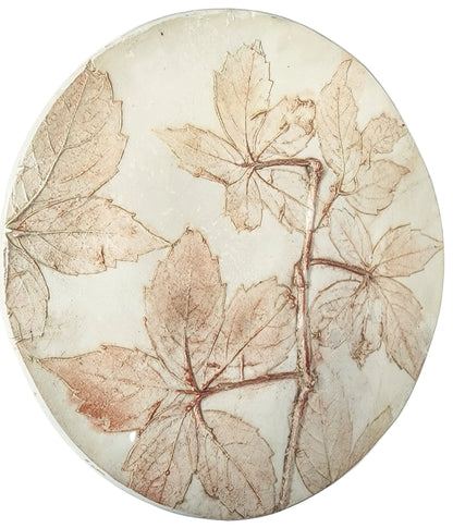 Plaster Botanical Bas Relief Artwork