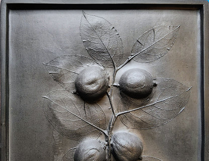Lemons & Salal Lemonleaf Plaster Botanical Bas Relief Wall Art