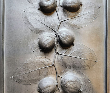 Lemons & Salal Lemonleaf Plaster Botanical Bas Relief Wall Art