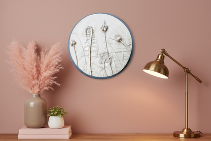 Ostrich Fern, Wild Onion, Solomon's Seal & Golden Alexander Plaster Botanical Bas Relief Wall Art