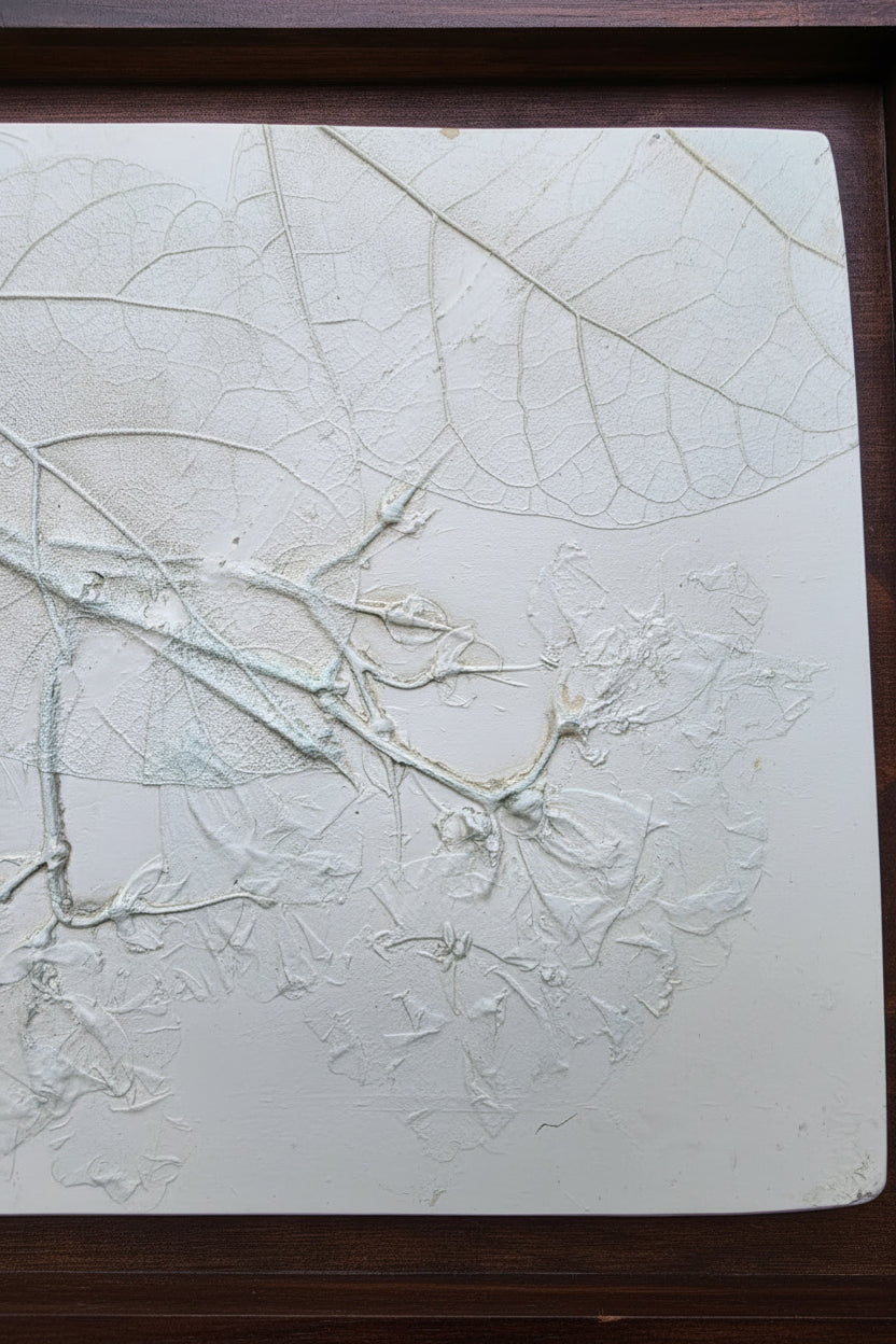 Northern Catalpa Plaster Botanical Bas Relief Wall Art