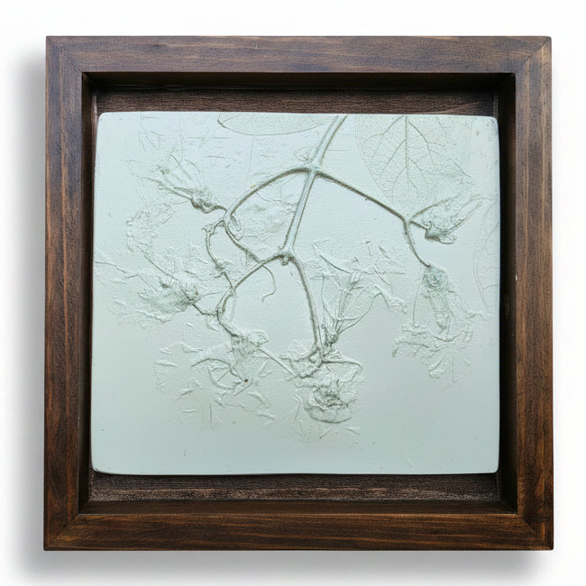 Northern Catalpa Plaster Botanical Bas Relief Wall Art