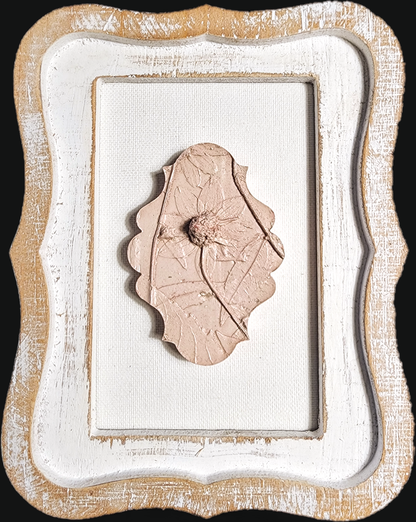 Plaster Botanical Bas Relief Artwork