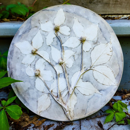 Plaster Botanical Bas Relief Artwork