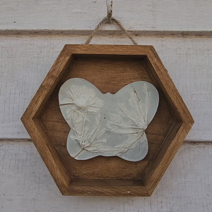 Plaster Botanical Bas Relief Artwork