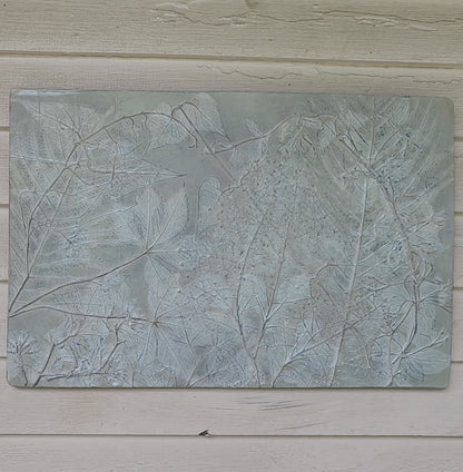 Plaster Botanical Bas Relief Artwork