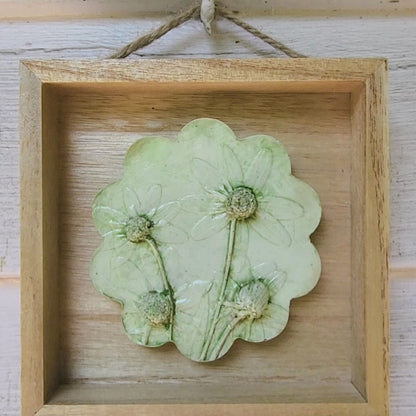 Plaster Botanical Bas Relief Artwork