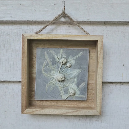 Plaster Botanical Bas Relief Artwork