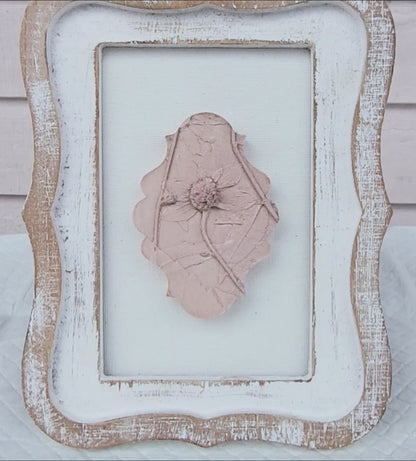 Plaster Botanical Bas Relief Artwork