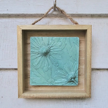 Plaster Botanical Bas Relief Artwork