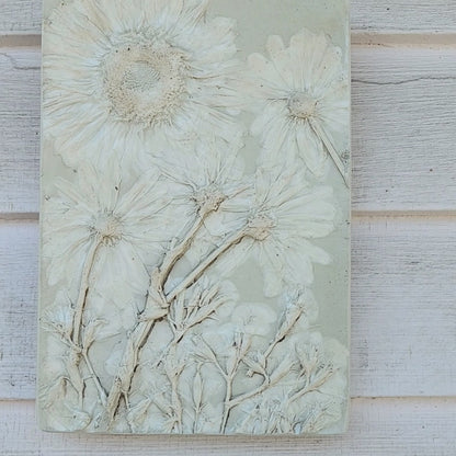 Plaster Botanical Bas Relief Artwork