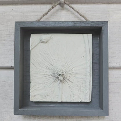 Plaster Botanical Bas Relief Artwork