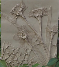 Load and play video in Gallery viewer, Plaster Botanical Bas Relief Artwork

