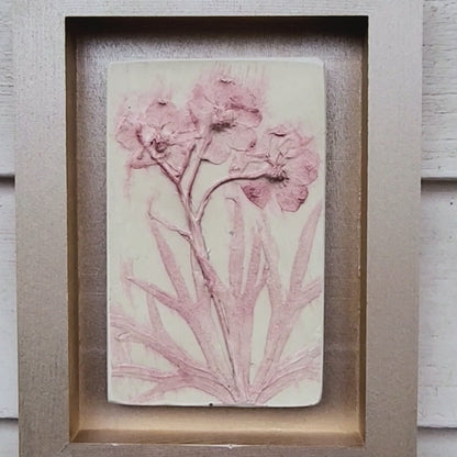 Plaster Botanical Bas Relief Artwork