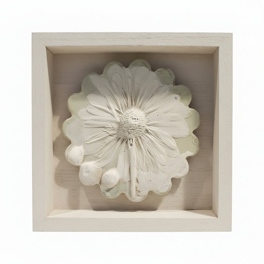 Plaster Botanical Bas Relief Artwork