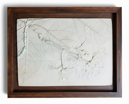 Northern Catalpa Plaster Botanical Bas Relief Wall Art