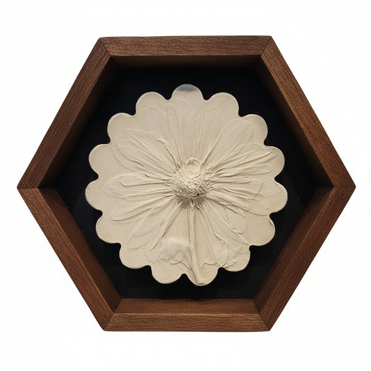 Plaster Botanical Bas Relief Artwork