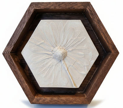 Plaster Botanical Bas Relief Artwork