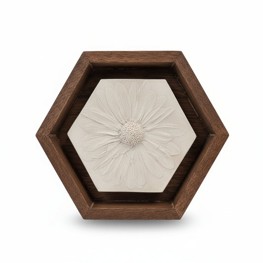 Plaster Botanical Bas Relief Artwork