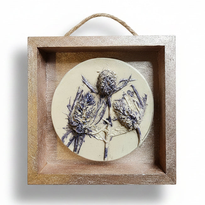 Cement Botanical Bas Relief Artwork