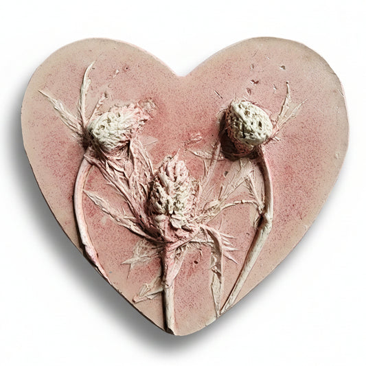Plaster Botanical Bas Relief Artwork