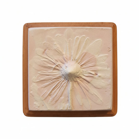 Plaster Botanical Bas Relief Artwork