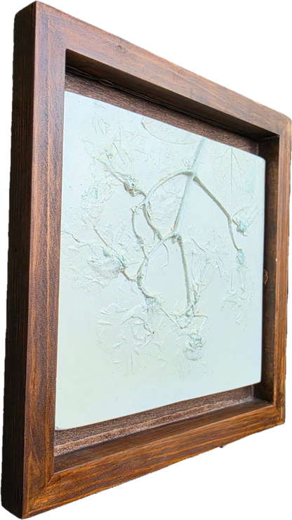 Northern Catalpa Plaster Botanical Bas Relief Wall Art