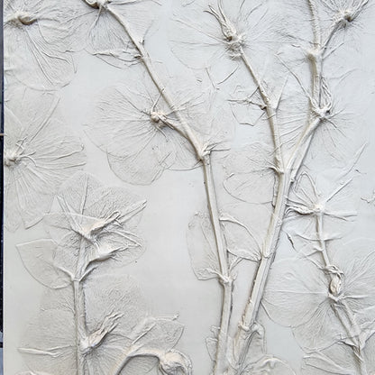 Hellebore Bas Relief Plaster Wall Art – Natural Plaster, 15×15" (2 of 2)