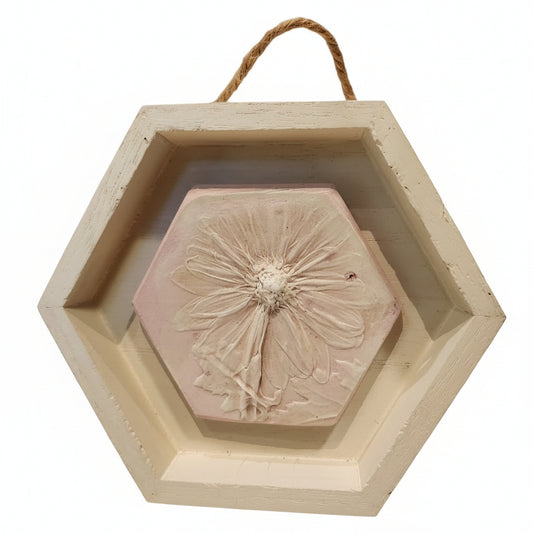 Plaster Botanical Bas Relief Artwork